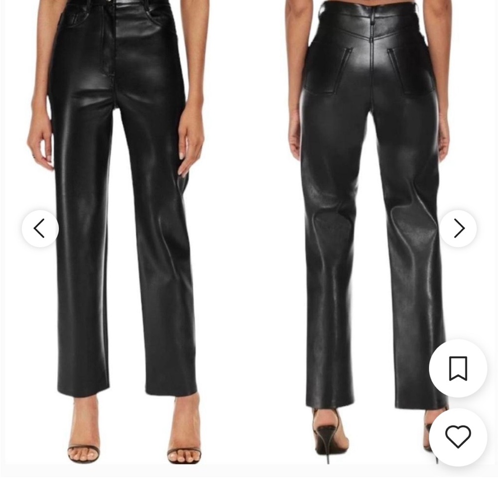 Aritzia Melina Wilfred Black Faux Leather Pants